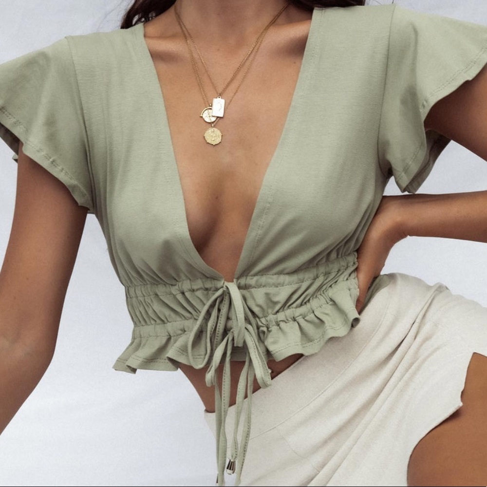 Jamison Reid Crop Top khaki